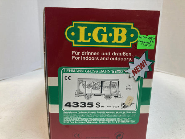 LGB 4335 S Christmas Sound Boxcar – G Scale – Plays Holiday Music