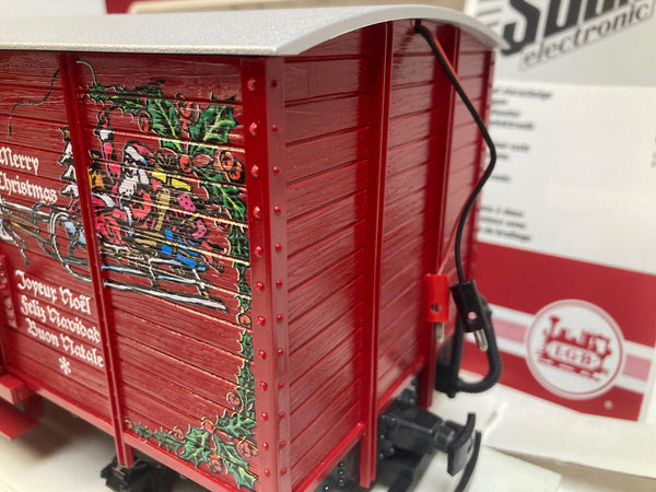 LGB 4335 S Christmas Sound Boxcar – G Scale – Plays Holiday Music