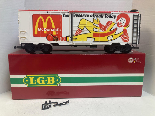 LGB 44910 McDonald’s “You Deserve a Break Today” Boxcar – G Scale, Pre-Owned Very Good Condition