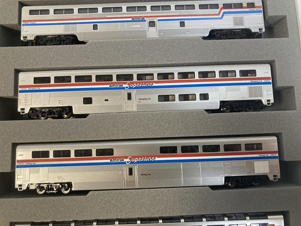 Kato N Scale Amtrak Passenger Train Set – F40PH #405 Locomotive & Superliner I Phase III 6-Car Set