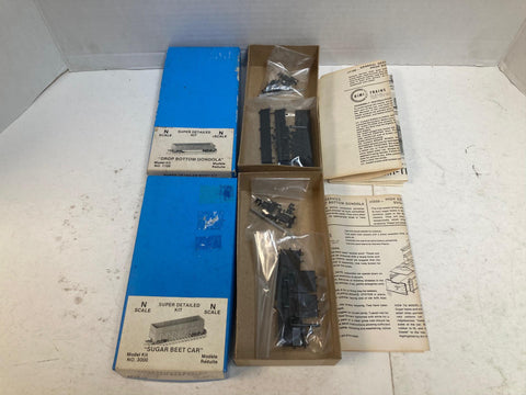 Dimi-Trains N Scale 40' GS Drop-Bottom Gondola Kit (#1106) & 40' Sugar Beet Gondola Kit (#3000)