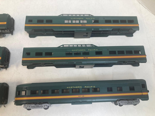 COMPLETE Lot of 6 Athearn Blue Box HO Northern Pacific Passenger Cars - 2 Kits + 4 Built