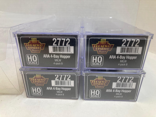 BLI 2772 ARA 4-Bay Hopper MILW 4-Pack B – HO Scale – Pre-Owned Very Good