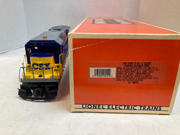 Lionel 6-18214 CSX Dash 8-40C Diesel #7500 - Conventional - O Gauge - Excellent