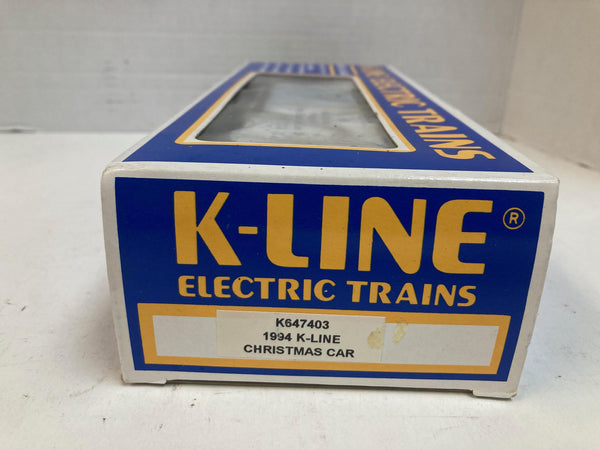 K-Line 1994 Christmas Boxcar K-647403 – O Gauge Holiday Freight Car