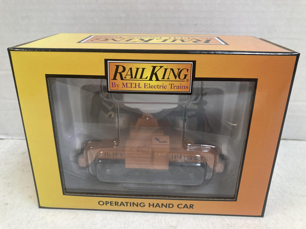MTH RailKing O Gauge Halloween Witch & Frankenstein Operating Handcar 30-5241