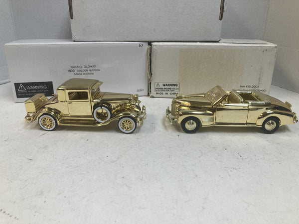 National Motor Museum Mint 1:32 Scale Diecast Lot – Gold Edition 1930 Hudson & 1941 Chevrolet Deluxe (2-Car Set)