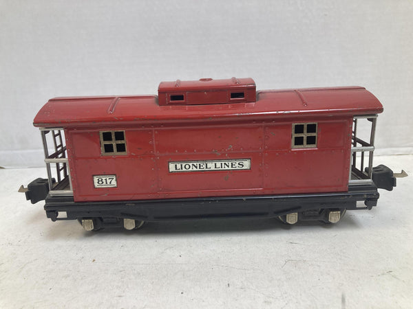 Prewar Lionel Lines No. 817 Red Caboose