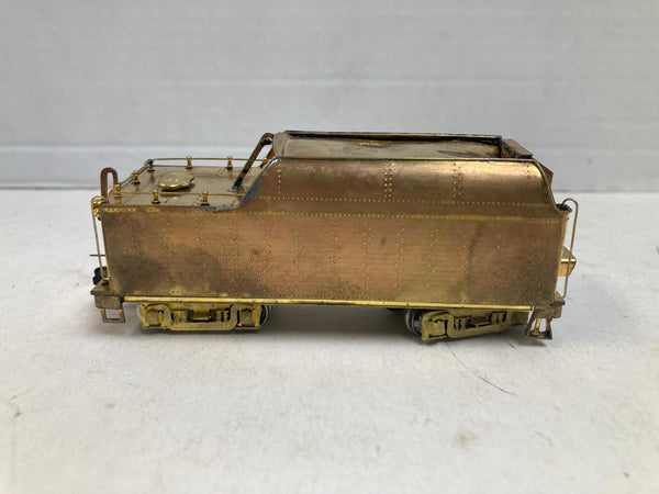 HO Scale Brass (Square-Back) Small Steam Locomotive Tender - 8-Wheel (4-Axle) - Unpainted