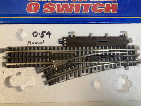 Atlas O 6070 Custom Supreme O-54 LH Switch - Manual Operation - Nickel Silver