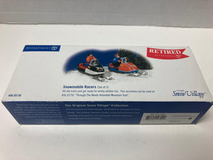 Department The Original Snow Village "Snow Mobile Racers (set of 2)" (56.55136) BRAND NEW