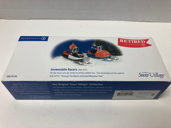Department The Original Snow Village "Snow Mobile Racers (set of 2)" (56.55136) BRAND NEW