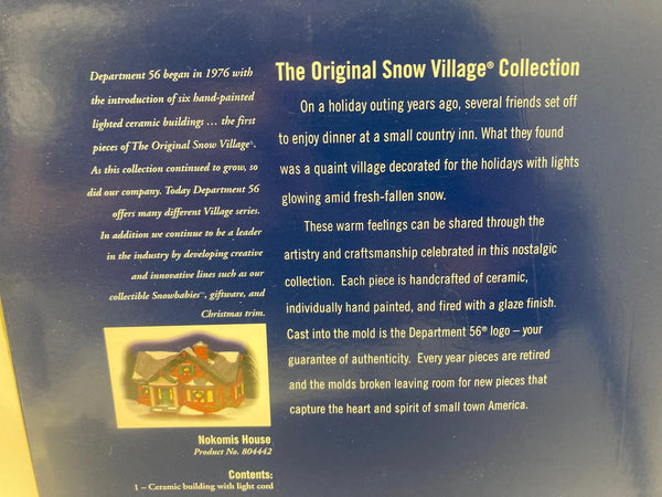Department 56 The Original Snow Village "Nokomis House" (804442)