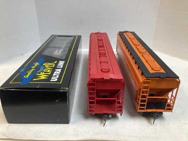 Weaver Duke Energy 3-Bay Offset Coal Car 2-Rail O Scale (48/300) NEW + MTH & Atlas Covered Hoppers Lot