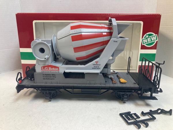 LGB 4055 LG Beton Flatcar w/ Cement Mixer – G-Scale, Pre-Owned Very Good Condition