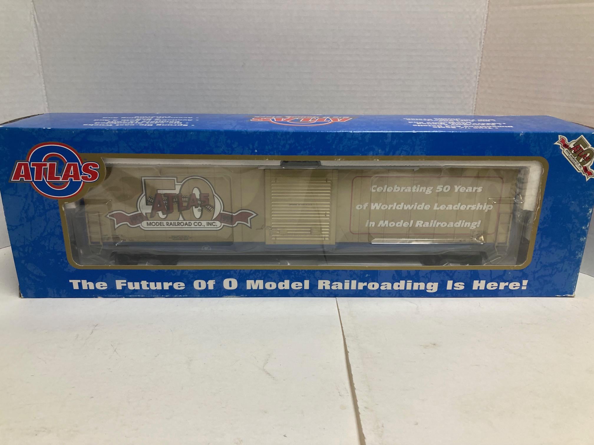 Atlas 50th Anniversary 3-rail ACF 60' S.D. Auto Parts Box Car (#1023) O Scale