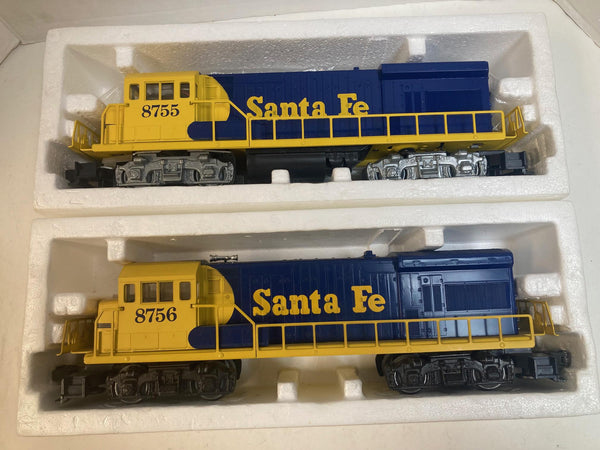 Lionel Santa Fe U36B Diesel Locomotive Set #6-8755 Powered & #6-8756 Dummy O Gauge