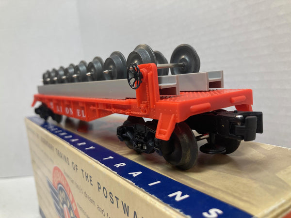 Lionel Post War 6262 Red Flatcar with Wheel Load (6-19451) 1998