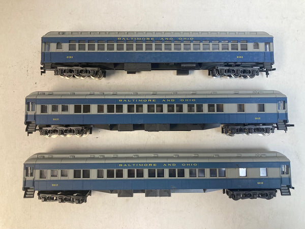 AHM HO B&O 3-Car Passenger Lot - (2) #3612 Coaches & Pullman Sleeper - Rivarossi