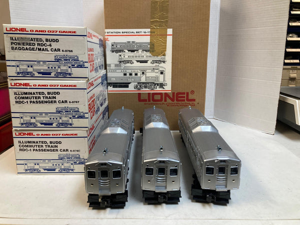 Lionel O Gauge Baltimore & Ohio B&O Budd RDC 3-Car Set 6-8766 6-8767 6-8768 BOXED