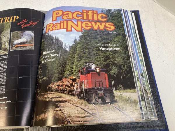 Pacific Rail News Magazine Complete 1986 Year Set in Custom Binder (12 Issues)