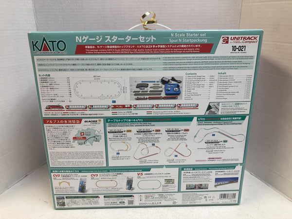 KATO 10-021 N Scale Glacier Express "Glacier On Tour" Starter Set w/ Unitrack - Boxed