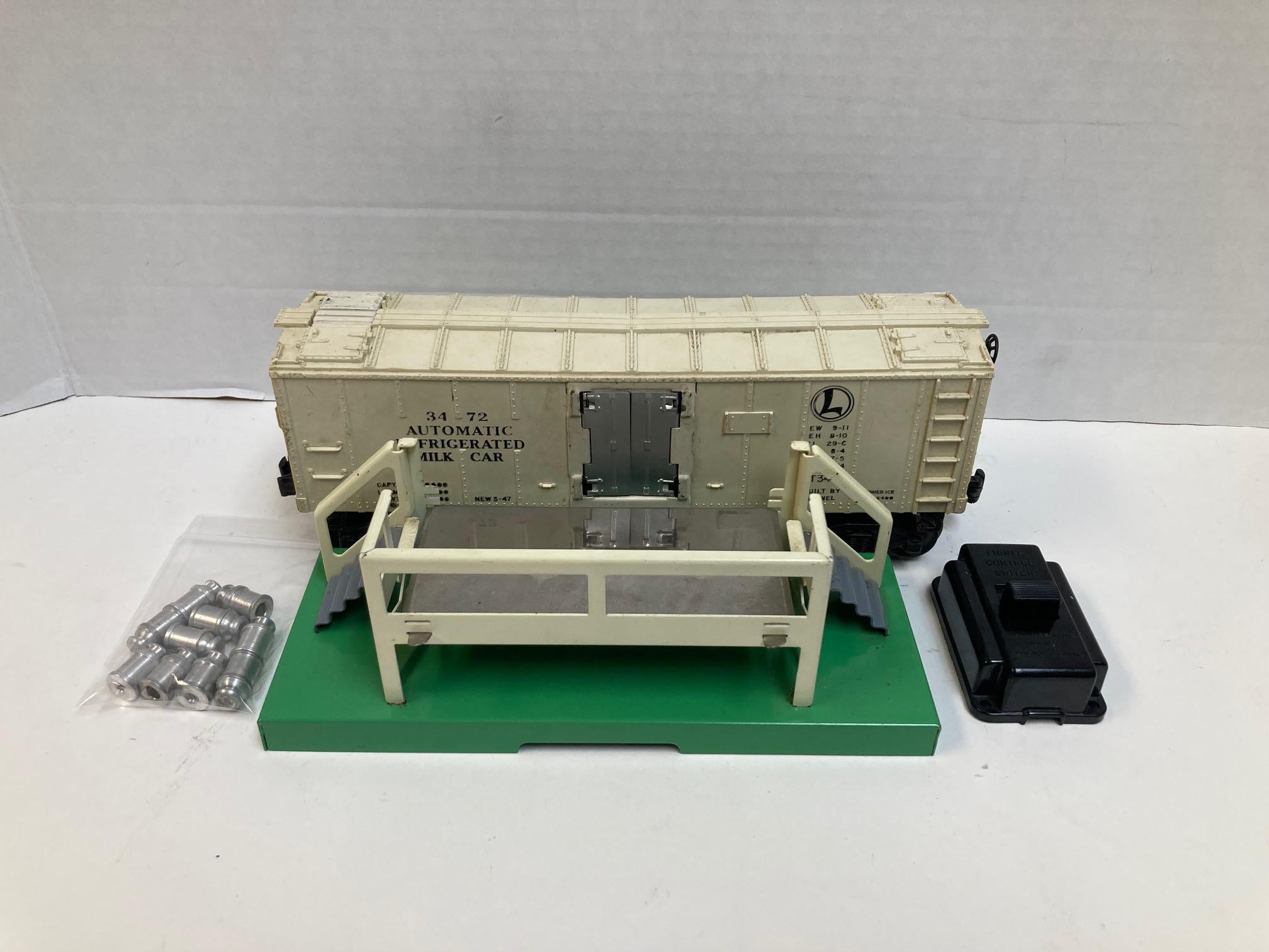 Lionel 3472 Automatic Refrigerator Milk Car Set – Postwar O Gauge *WORKS*
