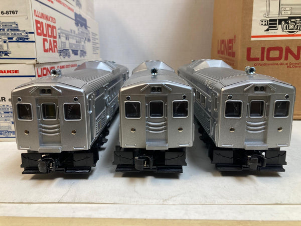 Lionel O Gauge Baltimore & Ohio B&O Budd RDC 3-Car Set 6-8766 6-8767 6-8768 BOXED