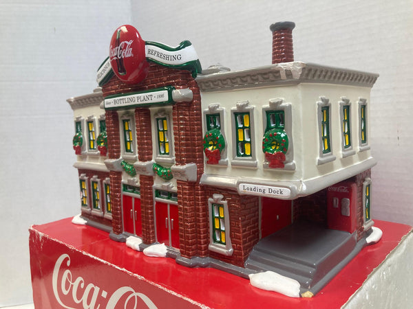 Department 56 Snow Village Coca-Cola Bottling Plant #5469-0 – Very Good Condition, Lighted Building w/ Box