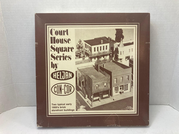 Heljan Con-Cor, Early 1900's Brick Storefront Buildings HO Kits (B. 902) The Court House Square Series