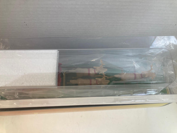 MTH Christmas Green Flat Car w/ LED Lights – Santa Sleigh & Reindeer 30-76940 – O Gauge Holiday Train