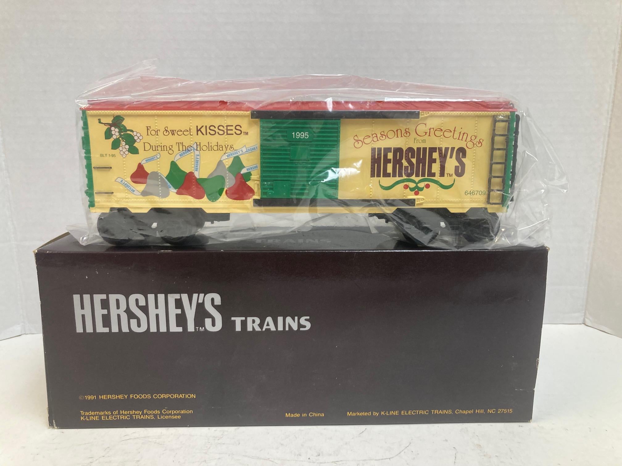 K-Line K-646709 Hershey’s “95 Xmas” Season’s Greetings Boxcar – O/O27, NIB