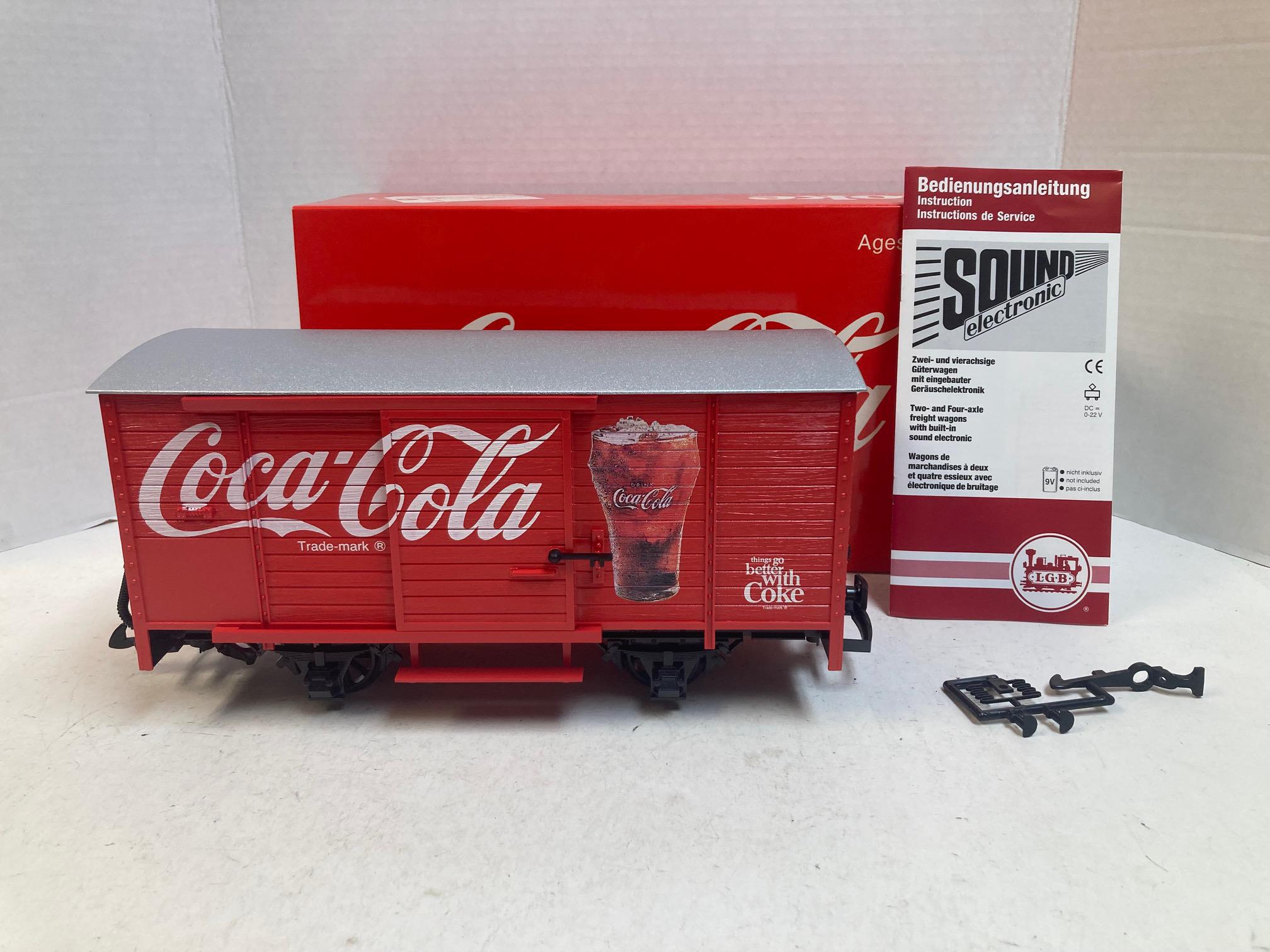 LGB Coca-Cola Sound Boxcar #45352 – G-Scale, NOS