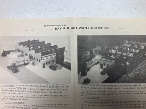 Suydam "Day & Night Water Heater Co." In  Corrugated Metal HO Building Kit (Kit No. 14)
