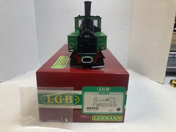 LGB 2073D G Gauge Green Steam Locomotive #298.14 w/ Original Box Made in W. Germany