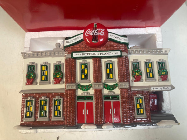 Department 56 Snow Village Coca-Cola Bottling Plant #5469-0 – Very Good Condition, Lighted Building w/ Box