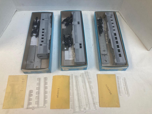 Athearn Blue Box HO Passenger Car Lot (3) - RPO, Baggage, Diner - Undecorated