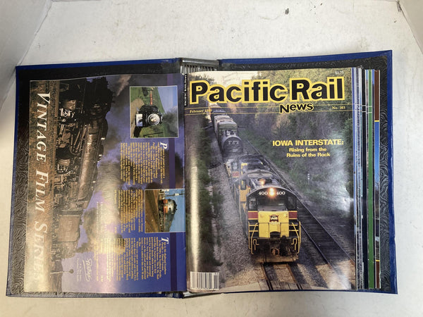 Pacific Rail News Magazine Complete 1989 Year Set in Custom Binder (12 Issues)