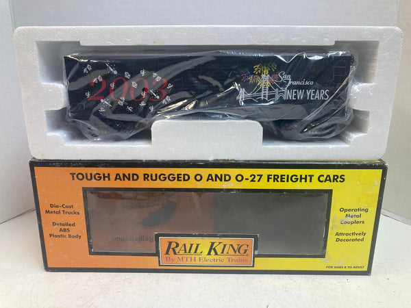 MTH Rail King 30-74045 San Francisco New Year’s Boxcar 2003 – O Gauge – Pre-Owned Very Good