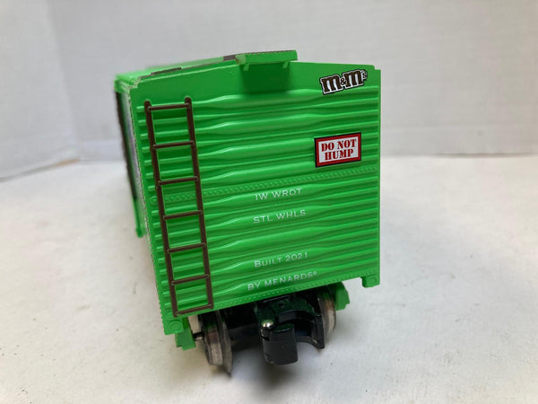Menards M&M's Light Green/Brown  O Scale Box Car #10137 - No Box