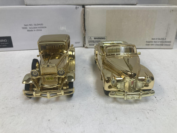 National Motor Museum Mint 1:32 Scale Diecast Lot – Gold Edition 1930 Hudson & 1941 Chevrolet Deluxe (2-Car Set)