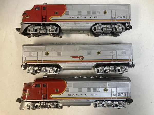 Vintage Lionel 2353 Santa Fe F3 ABA Diesel Locomotive Set – Plastic Vents, Runs Great!