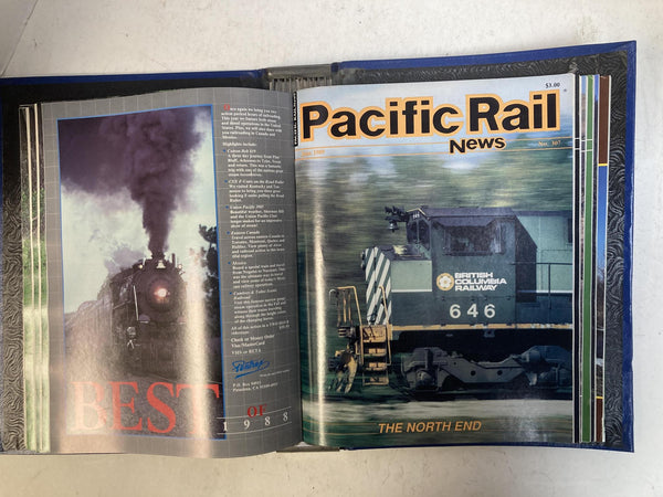 Pacific Rail News Magazine Complete 1989 Year Set in Custom Binder (12 Issues)