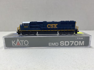 KATO SD70M CSX N Scale #4691 176-7609-DCC