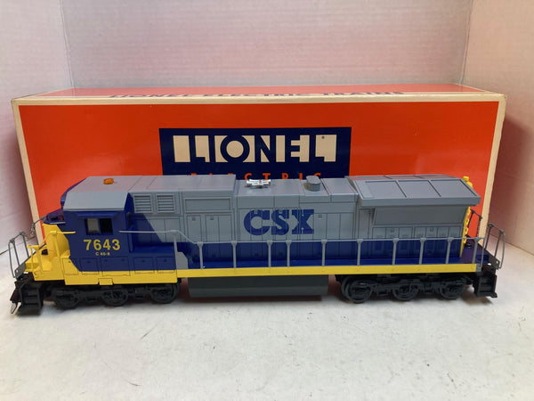Lionel 6-18215 CSX Dash 8-40C Diesel #7643 - Conventional - O Gauge - Excellent