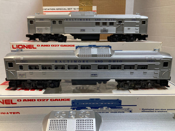 Lionel O Gauge Baltimore & Ohio B&O Budd RDC 3-Car Set 6-8766 6-8767 6-8768 BOXED