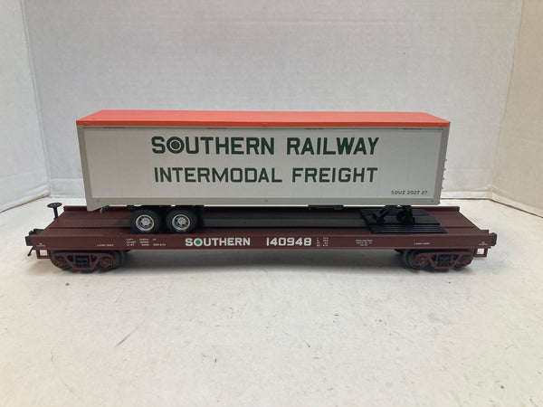 MTH Premier Southern Flat Car #140948 w/ Southern Trailer - O Scale 3-Rail
