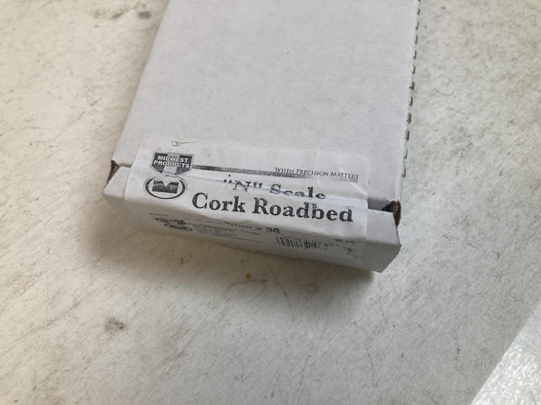 Midwest Products #3019 N Scale Cork Roadbed – Full Box (25pc per box, 36" Strips)