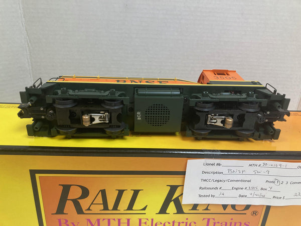 MTH 30-2169-1 BNSF SW-9 Switcher Diesel Engine w/ BCR