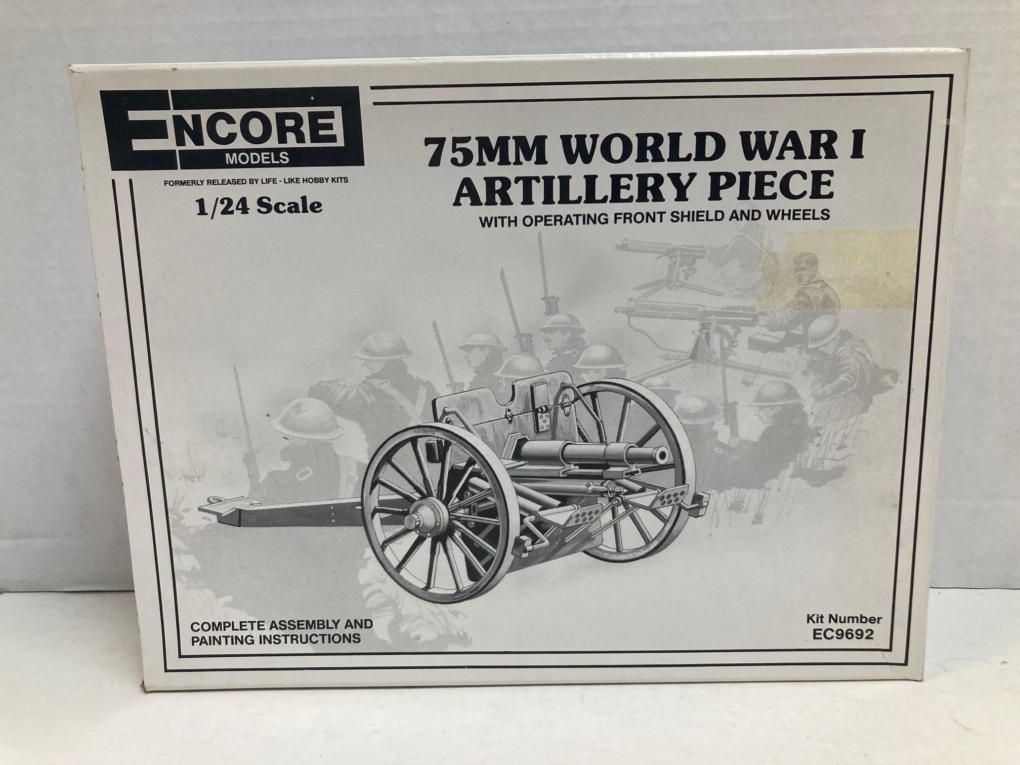 Encore Models 75mm WWI Artillery Piece Gun 1/24 Scale (#EC9692)